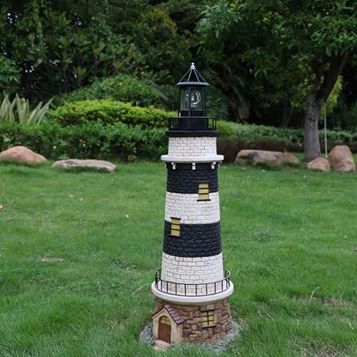 Miniatura 5 de Cabilock Lámpara de torre de faro giratorio LED, lámpara de torre de faro resistente al agua, adorno para jardín y patio, decoración al aire libre