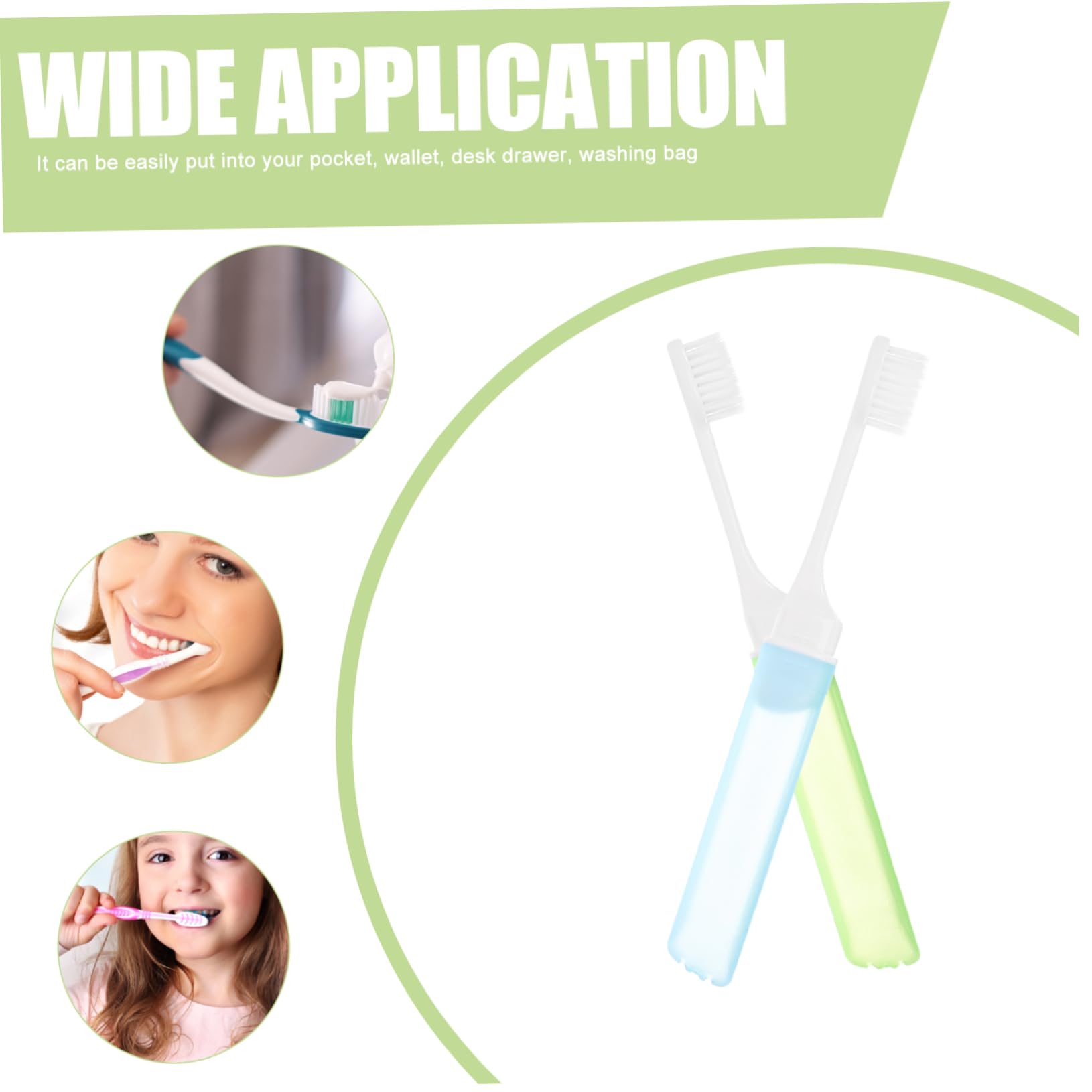 Healvian 30piezas Cepillos De Dientes Plegables Portátiles Para Viaje Para Camping y Uso Diario Diseño Compacto y Liviano