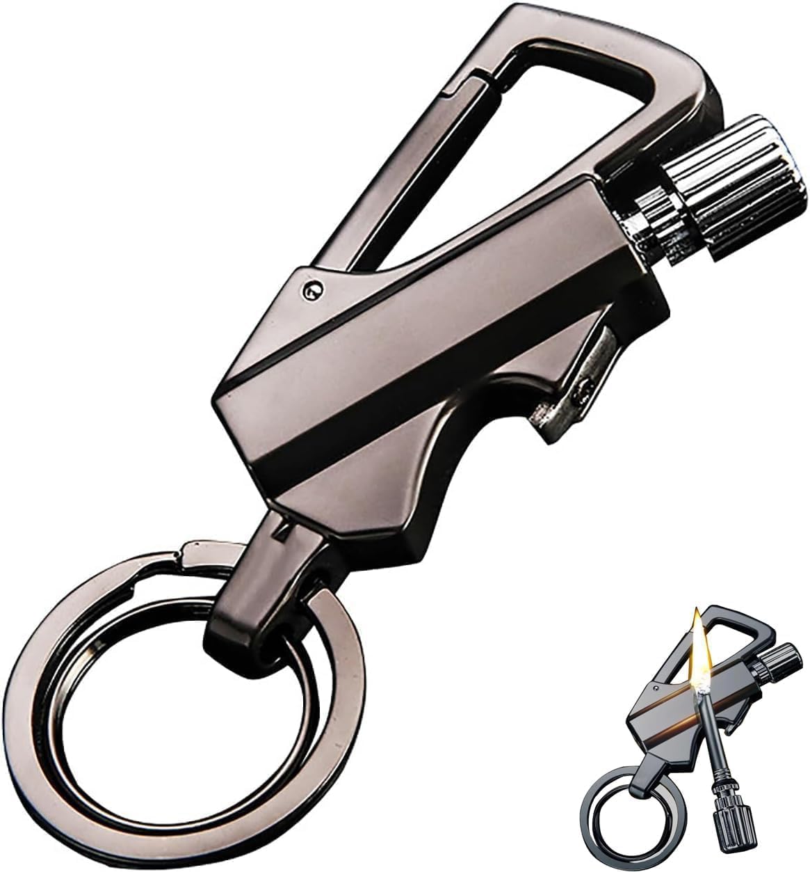 Permanent Match Infinity Lighter Permanent Match with Multitool Keychain Bottle Opener Waterproof Reusable Matchstick Forever Match for Outdoor