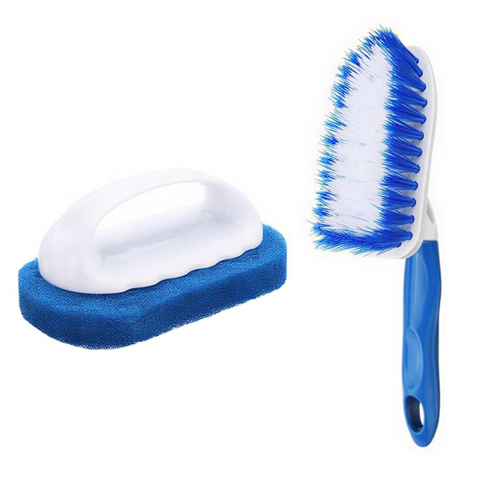 Lifreer Hot Tub Cleaning Kit Accessories, 1PC Long-handled Scrubbing Brush and 1PC Hot Tub Sponge Cleaning Brush for Cleaning Swimming Pool, Hot Tubs, Spas, Fountains and Fish Tanks