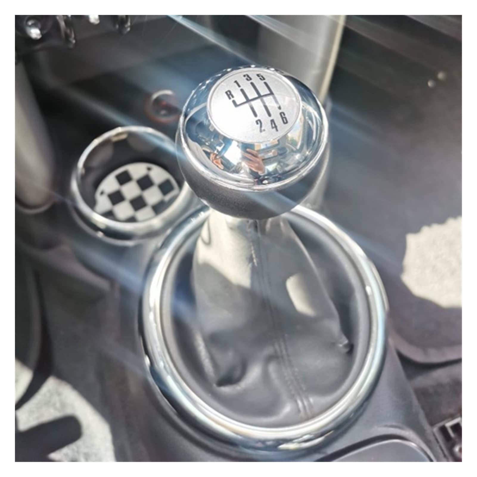 Pomello Cambio Per BMW Mini Cooper R50 R52 R53 2001-2008 | 5/6 Velocità, Impugnatura Ergonomica In Plastica E PU, Cambio Fluido