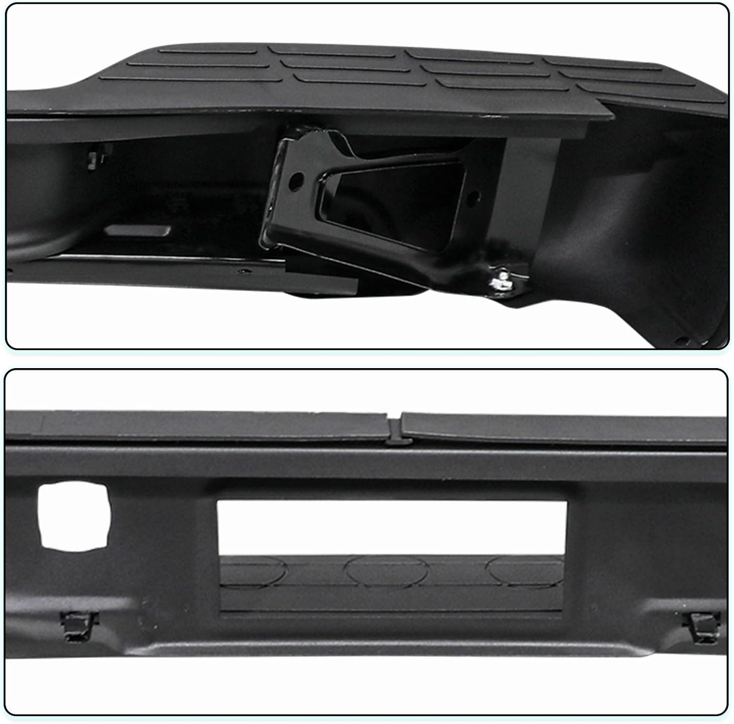 TUSDAR Rear Bumper Compatible with 1999-2006 Chevy Silverado GMC Sierra 1500 2500/2007 1500 Classic Fleetside/Styleside Bed Complete Kits Back Bumper GM1103122