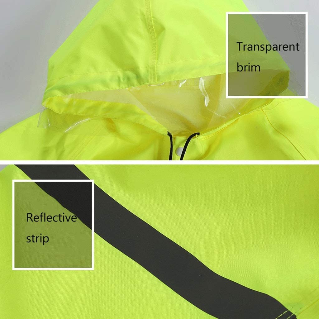 Chaleco de Alta Visibilidad Traje Reflectante, Chaqueta de Seguridad Fluorescente con Capucha Reflectante Chaleco de Seguridad (Blue : Yellow, Size : M)