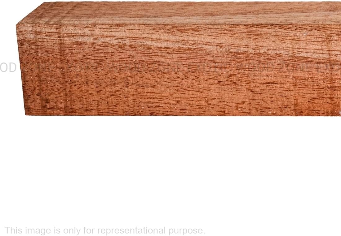 African Mahogany Turning Blank 1" x 1" x 12", Sustainable Kiln Dried Hardwood for Eco-Friendly Woodworking, Woodturning, Wood Lathe, Sustainable Wood, Woodcraft, DIY Projects by Exotic Wood Zone