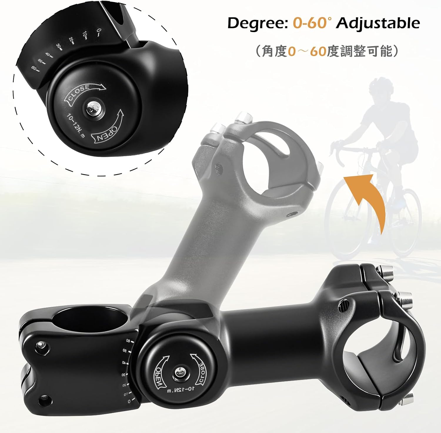 Bike Stem 25.4 31.8 Adjustable 90/110/130/145mm Bike Handlebar Extender Stem Riser Bicycle Handle Bar Extensions for Mountain Bike, Road Bike, MTB, BMX, Cycling