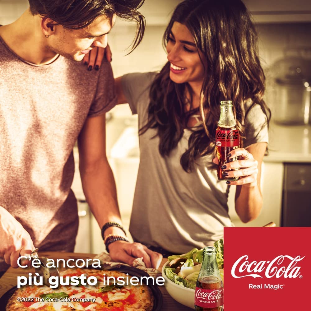 24x Coca-Cola Zero Zuccheri ohne zucker Italian alkoholfreies Getränk PET 450ml Coca Cola Softdrink