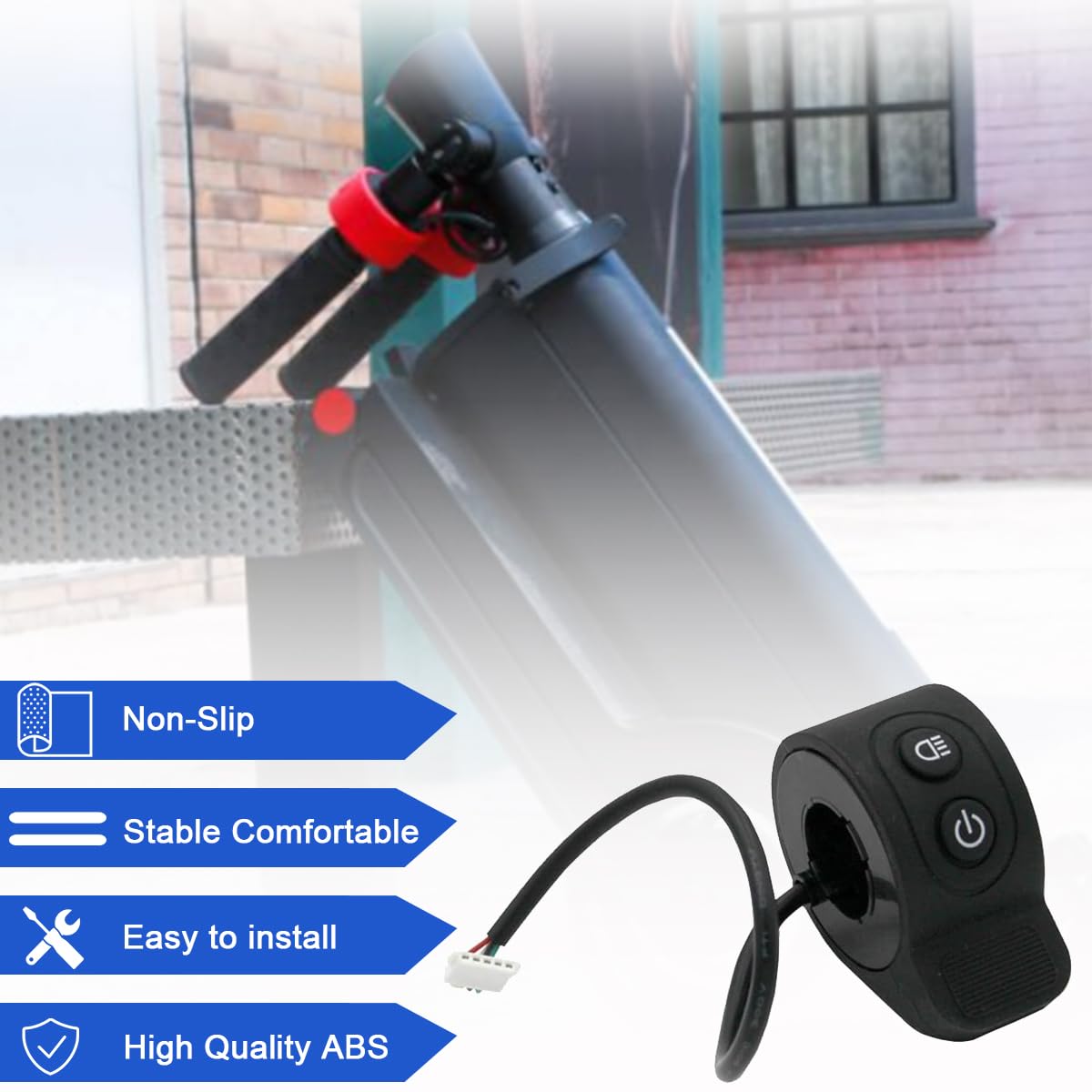 Acelerador eléctrico para scooter Tumb para Ducati Scrambler Pro 2 para Shazzy X6 X7 X8 para Cecotec Bongo D30XL Piezas de repuesto Acelerador con botón pulsador 5V