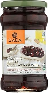 Organic Pitted Kalamata Olives - Original - 5.6 oz - case of 8 - Non GMO - From Greece
