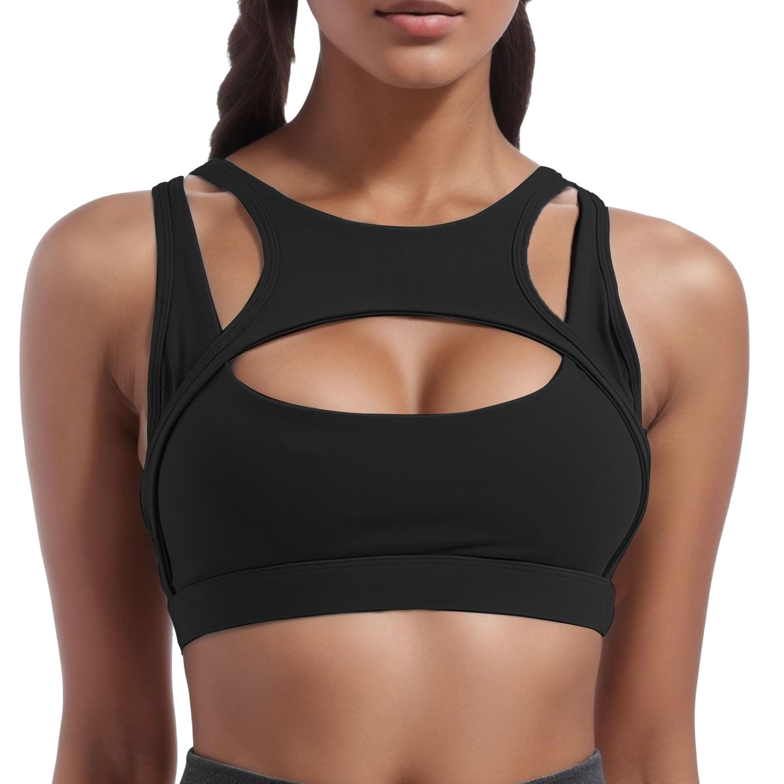 Sujetador deportivo a prueba de golpes para mujer con sujetador de yoga ahuecado fitness conjunto de leggings