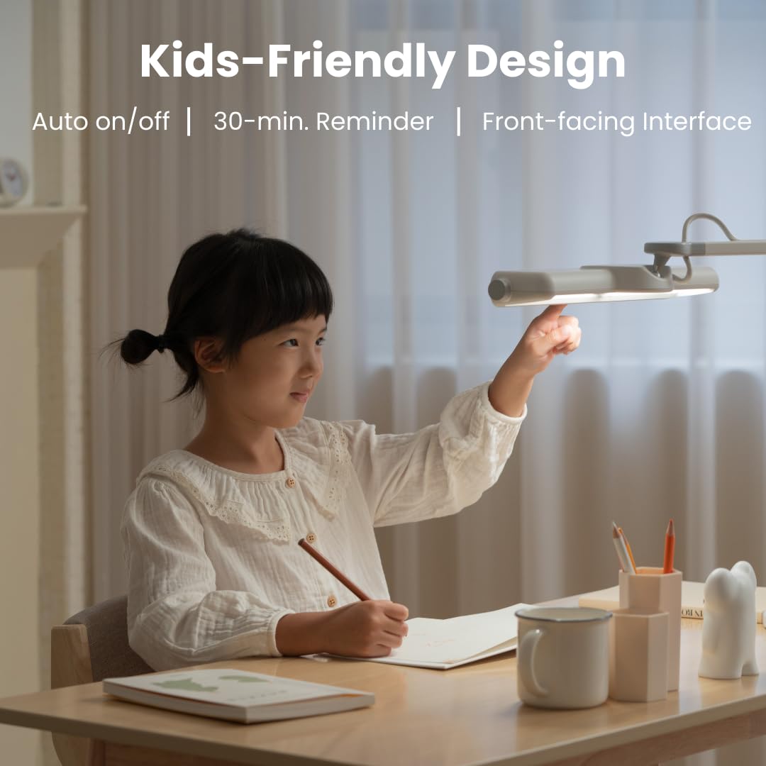 BenQ MindDuo 2 Kids Study Lamp (White) + e-Reading Desk Lamp 