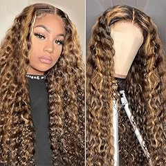 4/27 highlight deep wave lace front wig