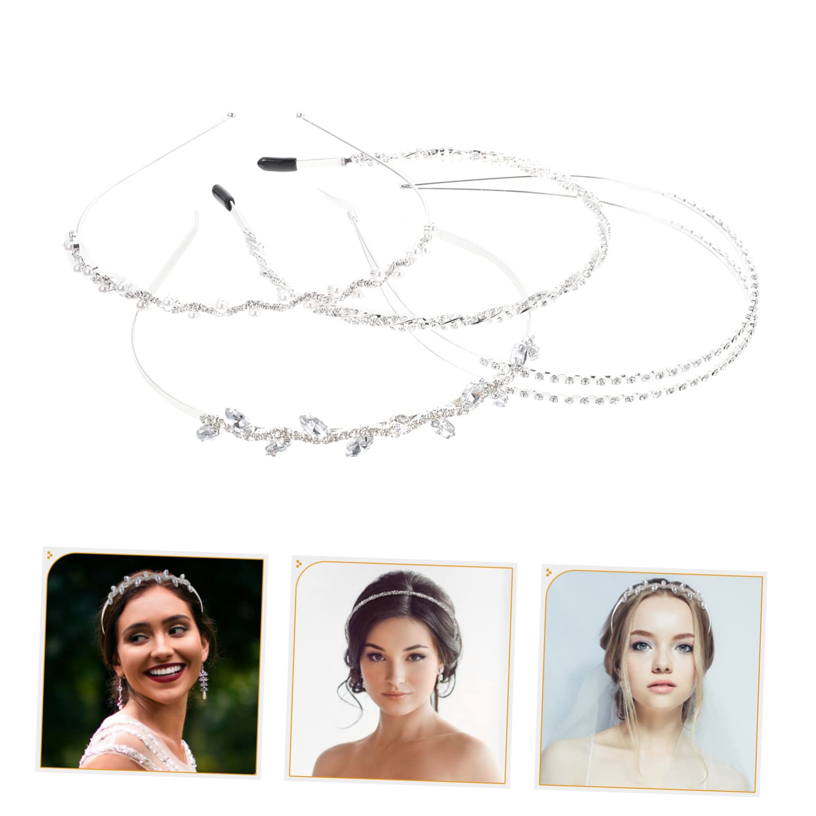 Healeved 16piezas Diadema De Novia Perlas y Rhinestones Accesorios Para Boda y Fiesta Para Damas De Honor y Celebraciones Elegantes