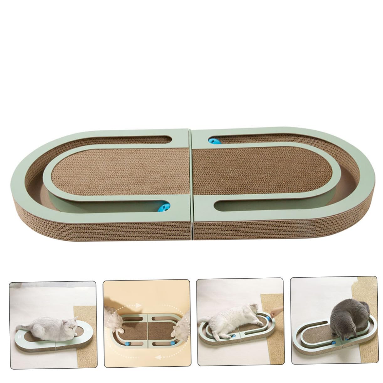 TOYANDONA Tablero Rascador Plegable para Gatos de Cartón Ondulado Alfombra Rascadora Interior para Satisfacer el de Arañazo y Muebles