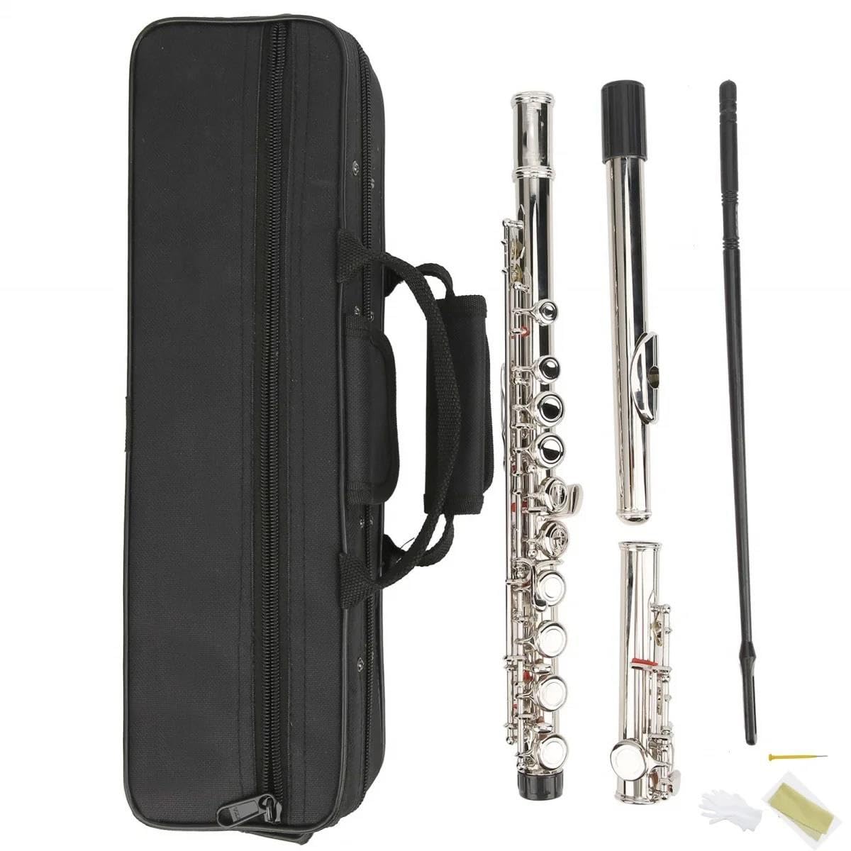 Flauto Do Foro Chiuso Strumento musicale da concerto professionale per flauto traverso con chiave C a 16 fori aperti chiusi con scatola