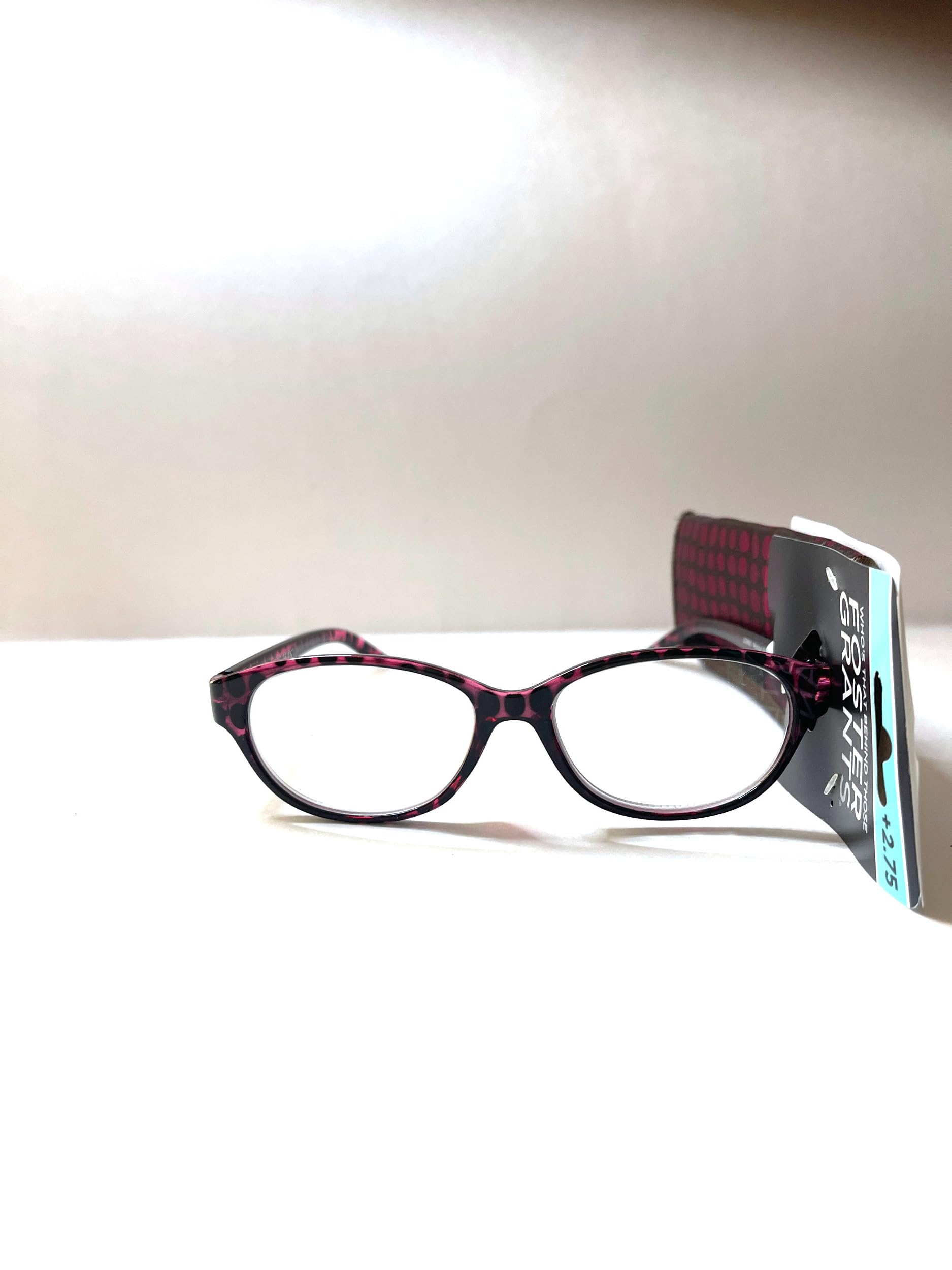 Fostered, Grant reading glasses, Monica magenta color, oval shape +2.75
