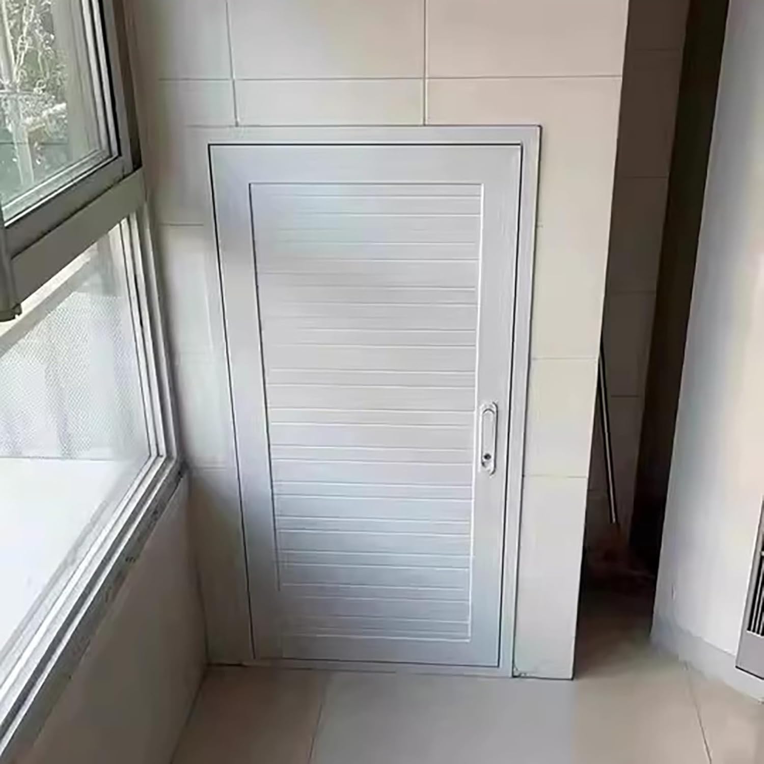 Large Lockable Access Door for Crawl Space Attic Drywall Laundry Room, Commercial Home Flush Mount Insulated Wall Access Panel, 20 22 24 28 30 32 36 Plumbing Service Door(White,32x46in/81x117cm)
