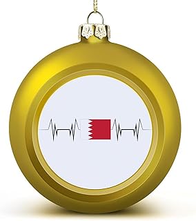 Bangladesh Flag Heartbeat Xmas Balls Ornaments Bangladesh Christmas Decorations Tree Balls for Holiday Wedding Party Decoration, Xmas Hanging Ball Tree Decoration
