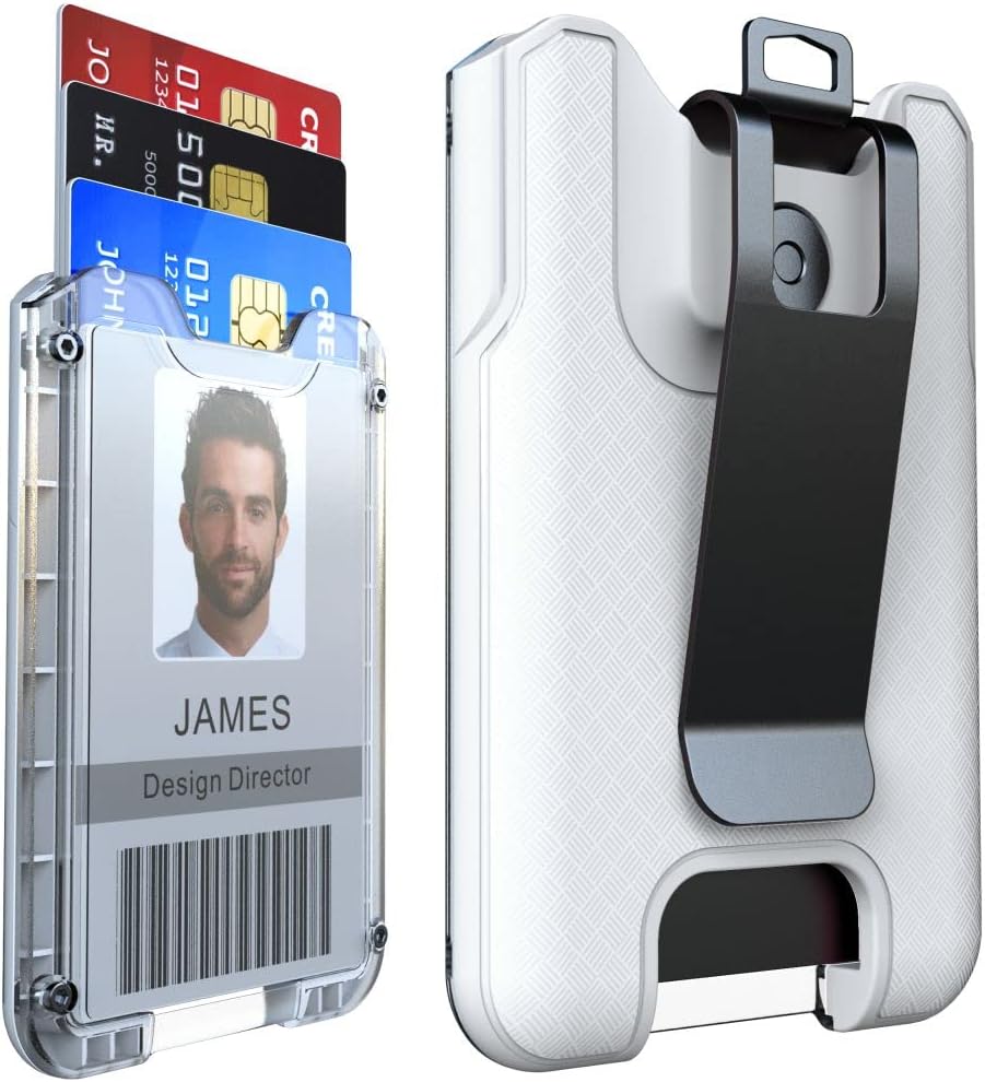 LIUGX Badge Holder/Card Holder/Portable Wallet with Metal Clip Durable