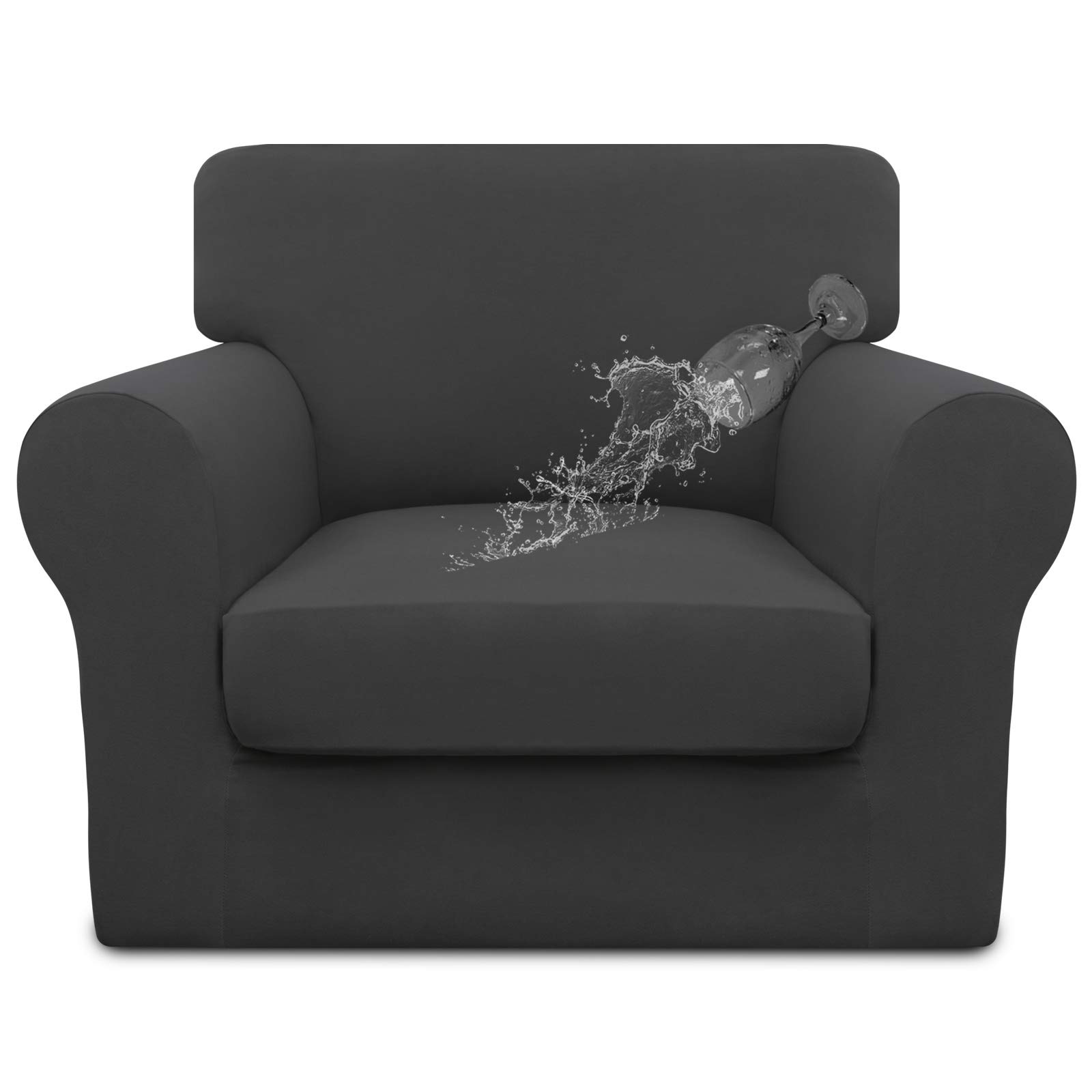 Easy-Going Waterproof 2 Pieces Chair Cover Couch Covers for Sofa