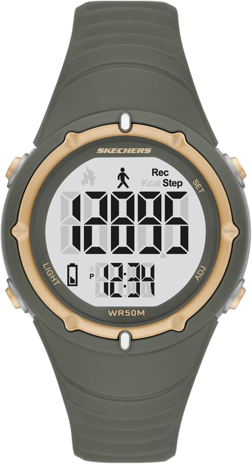 Skechers Women's Skywood Digital Green Plastic Watch (Model: SR2157)