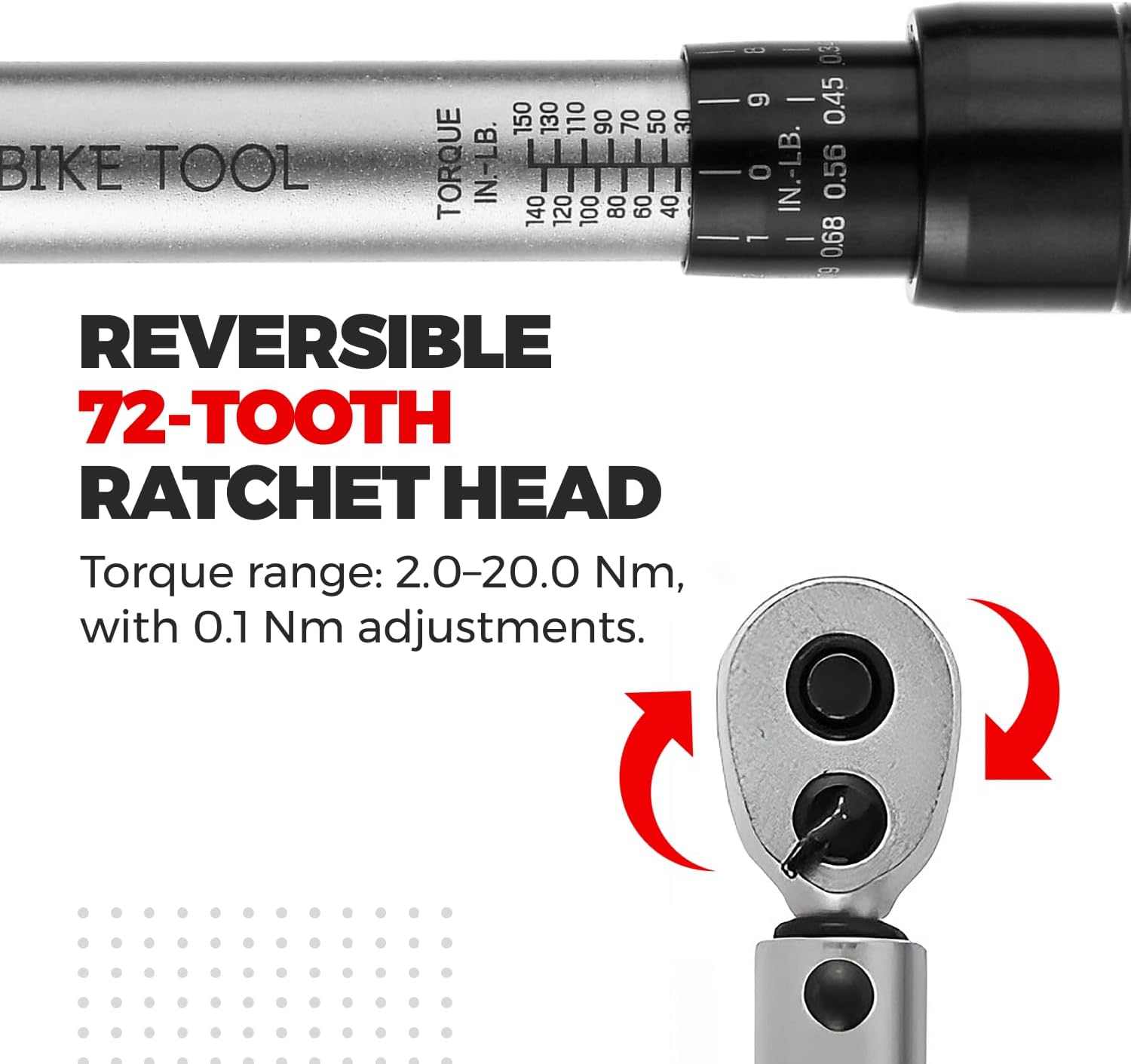 PRO BIKE TOOL Torque Wrench and Torque Screwdriver Set - Precision Tool for Bike Maintenance - 1/4 Inch Drive - 2.2 to 16.9 Nm - Complete Kit with Allen, Torx, Extension - with Protective Case