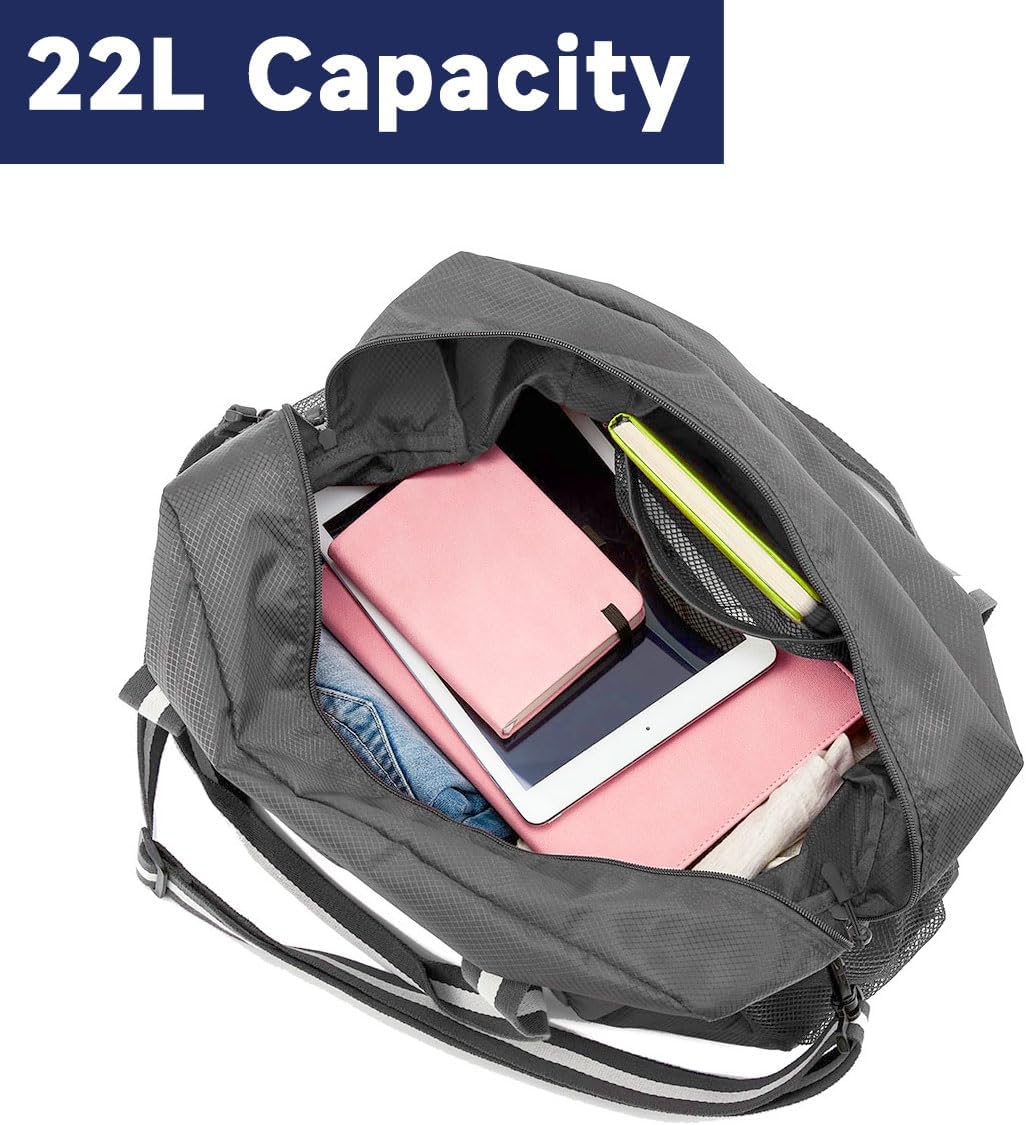 Arxus Foldable Tote Bag for Travel Expandable Lightweight Carry On Luggage 22L Packable Duffle Bag for Traveling - Image 6