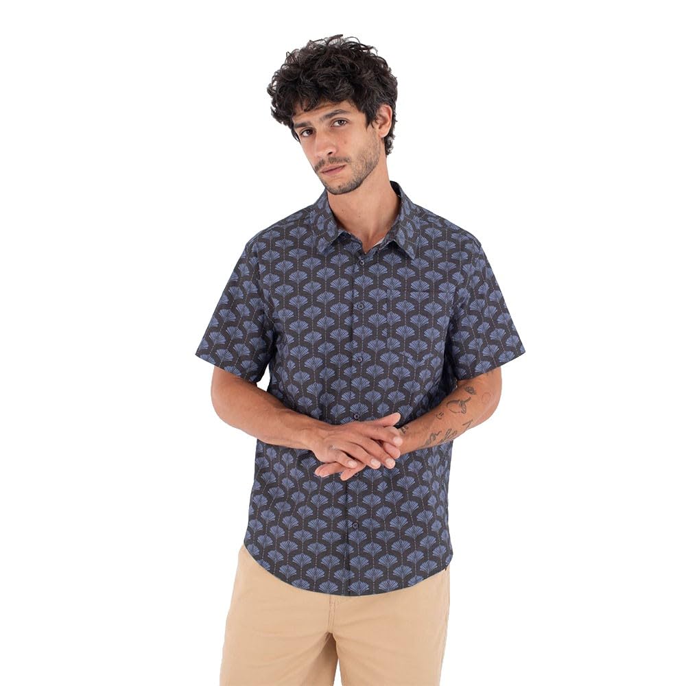 Hurley M Woven SS Printing Press ARBORE Black