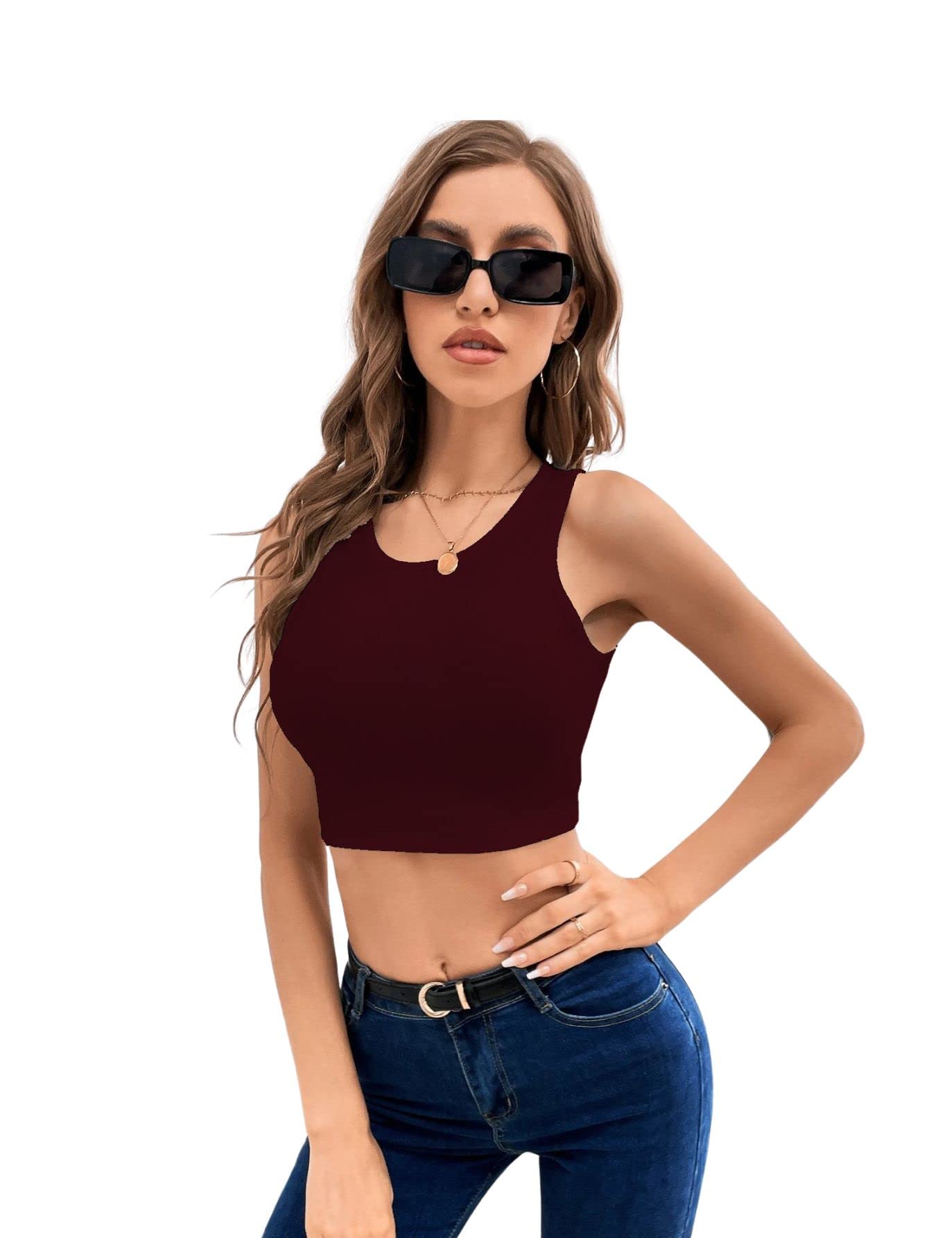 GRECIILOOKS Women's Ribbed Collared Spaghetti Half Sleeve Crop Tops for Girl's | Cardigan Plus Size Jeans Short Top for Women