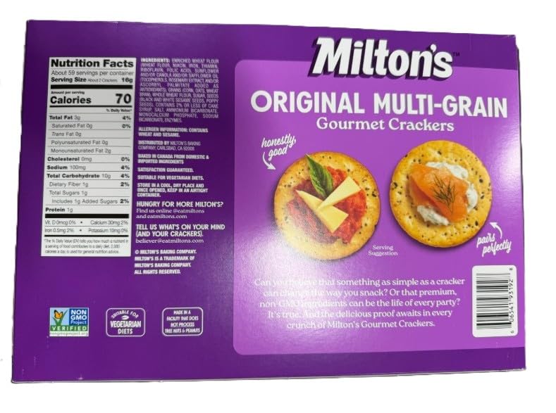 Milton's Original Multi-Grain Gourmet Crackers, 33.6 oz