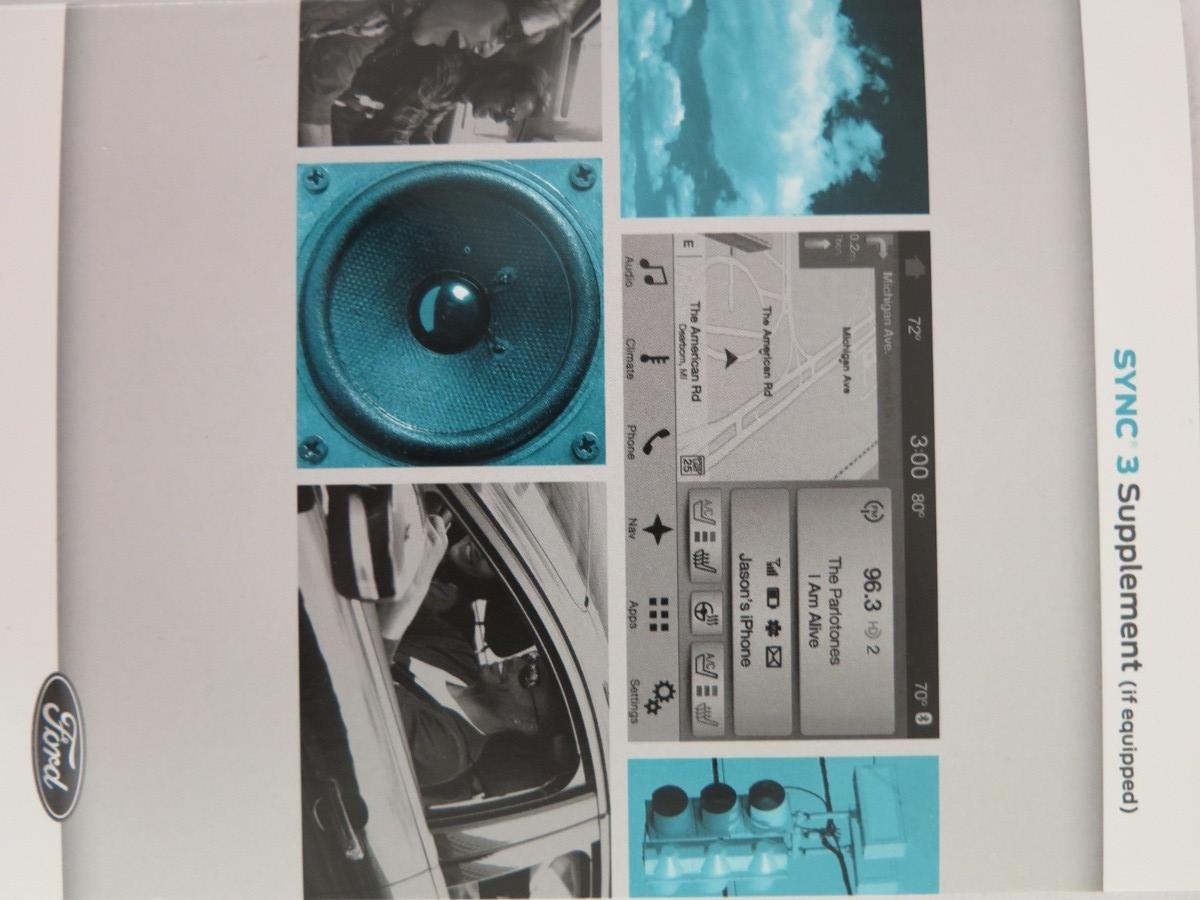 SYNC 3 Supplement cover showing various infotainment features
