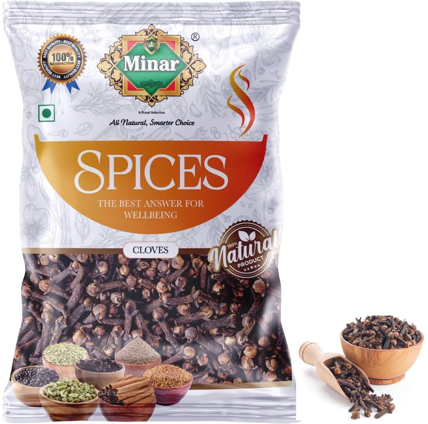 Minar Whole Clove (Laung) - 50Gr Pack | Idukki Lavang | No Artificial Colors or Preservatives Khada Masala |Garam Masala| Raw Dried Clove (B0D226S568) Amazon Price History, Amazon Price Tracker