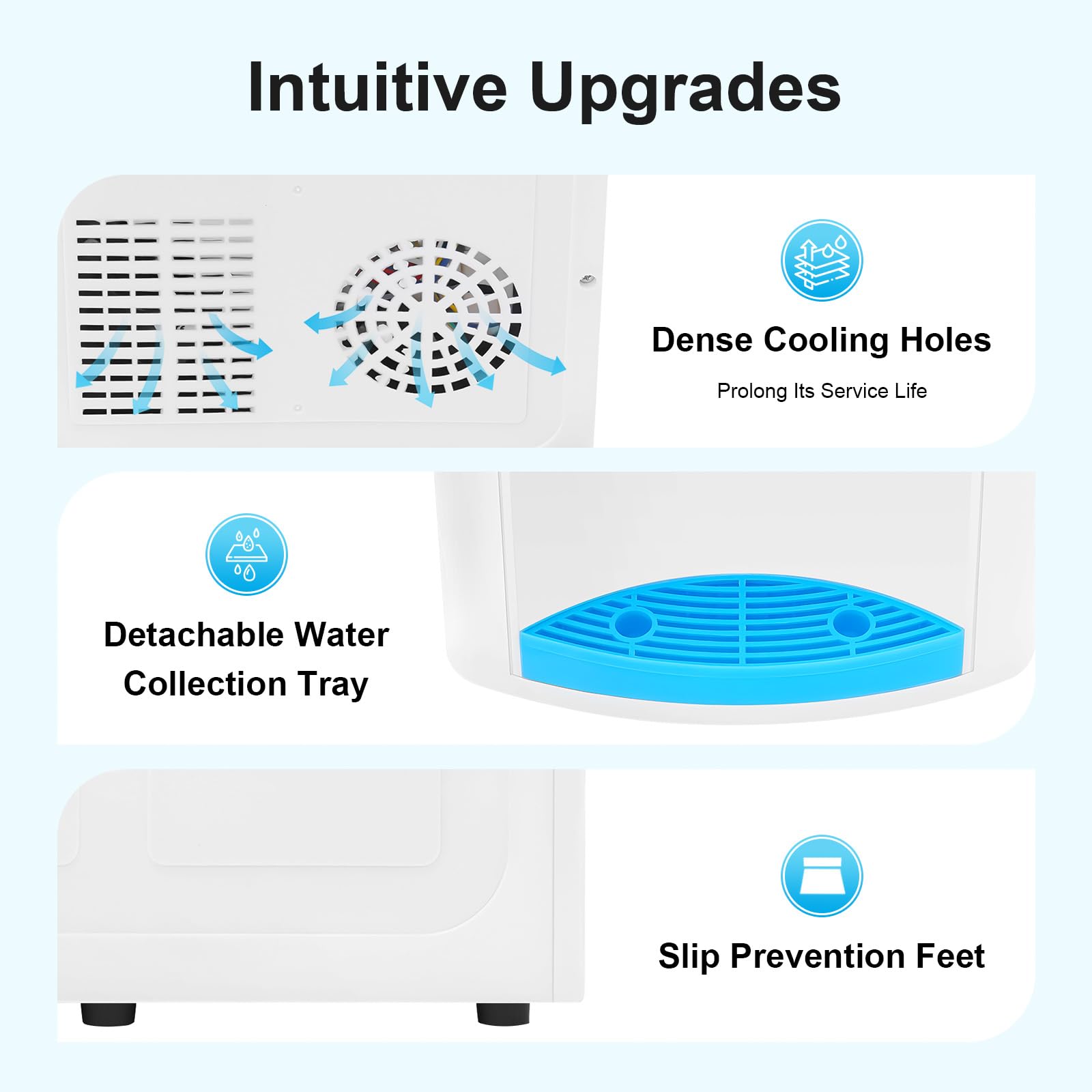 Dispensador de agua de mesa, 110 V, 550 W, carga de escritorio, dispensador de agua eléctrico de 5 galones, dispensadores eléctricos de agua caliente y fría para el hogar, estudio, oficina