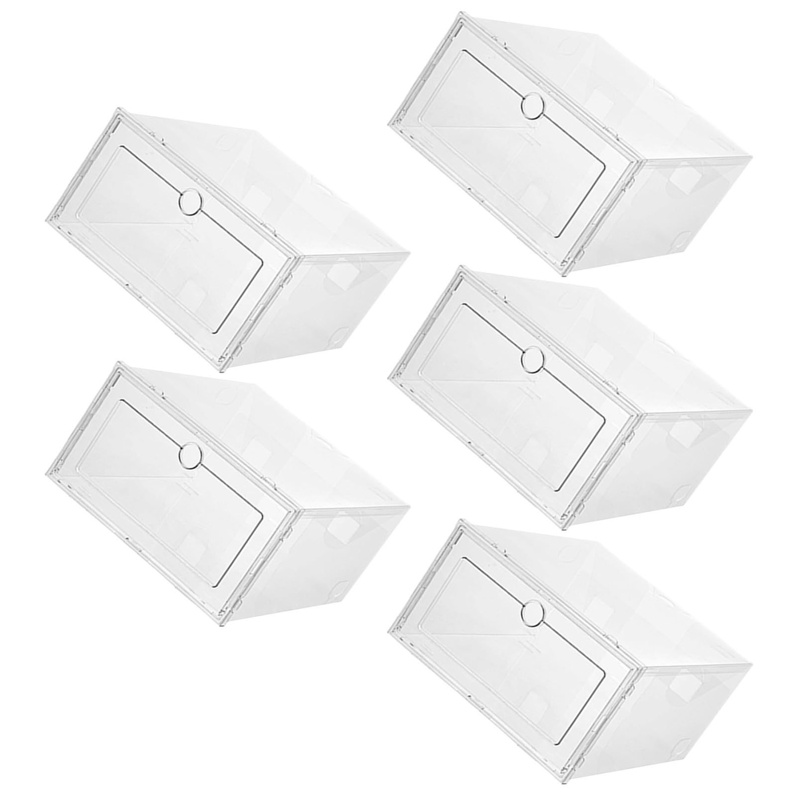 Boîtes à chaussures pliantes transparentes épaisses de rangement (lot de 5)