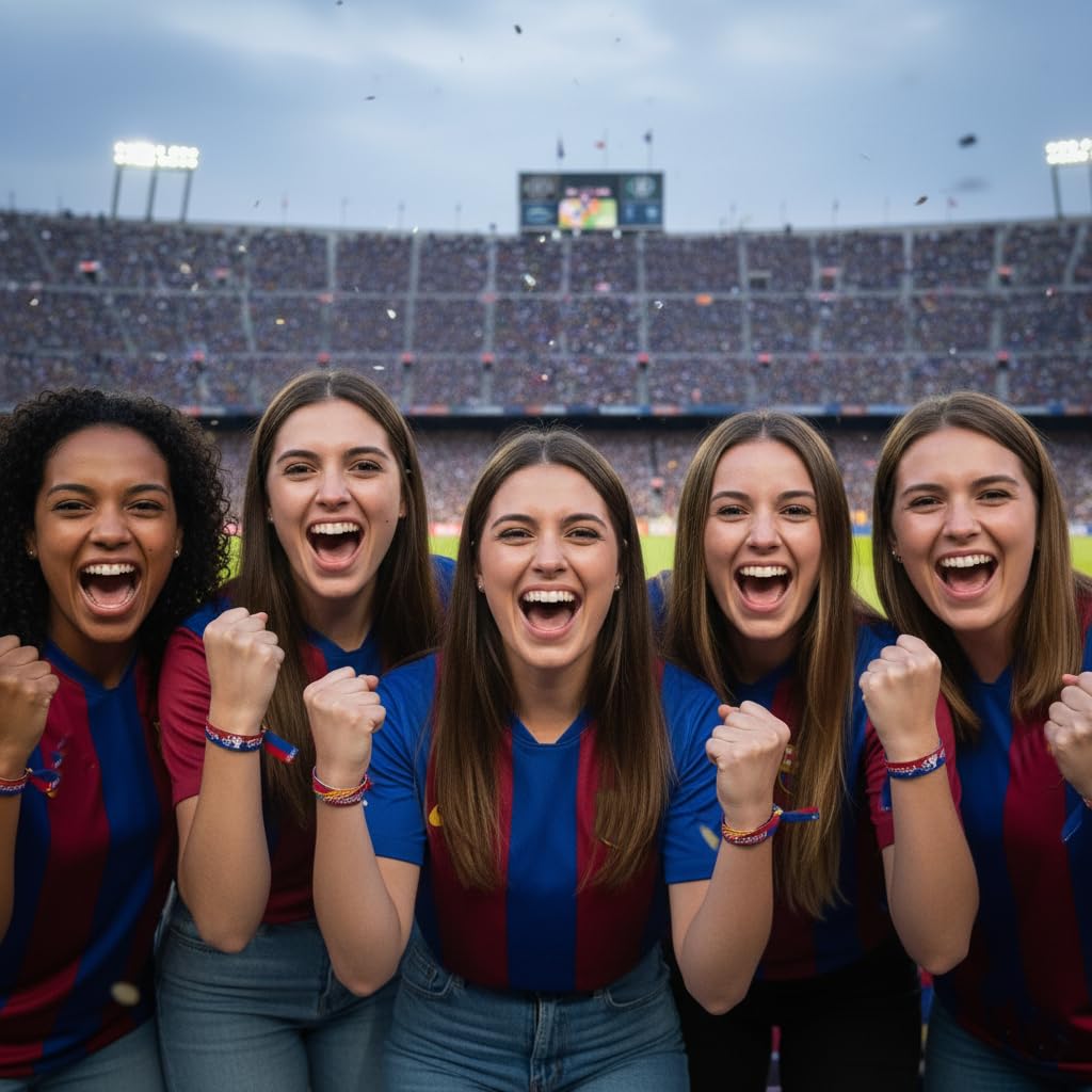 BDM Barcelone Football Bracelet Unisexe pour Tressage Hilo Hommes ou Femmes. Un pour Les Fans de l'équipe