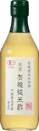 Uchiori Brewery Mino Organic Pure Rice Vinegar, 12.2 fl oz 360 ml, Organic JAS Certified, Pure Rice Vinegar, Condiments, 1 Bottle, Made in Japan