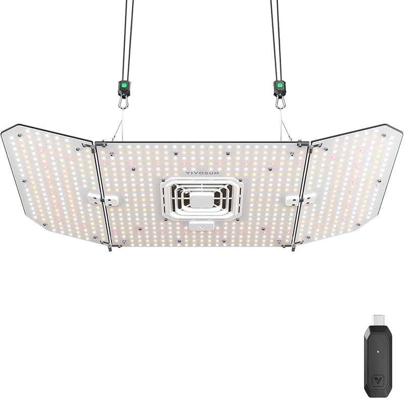VIVOSUN AeroLight Wing AW200SE 200W LED Grow Light with Fan & Smart Control | Includes GrowHub E25 & E42A compatibility, App control, covers 3x3/4x4 ft