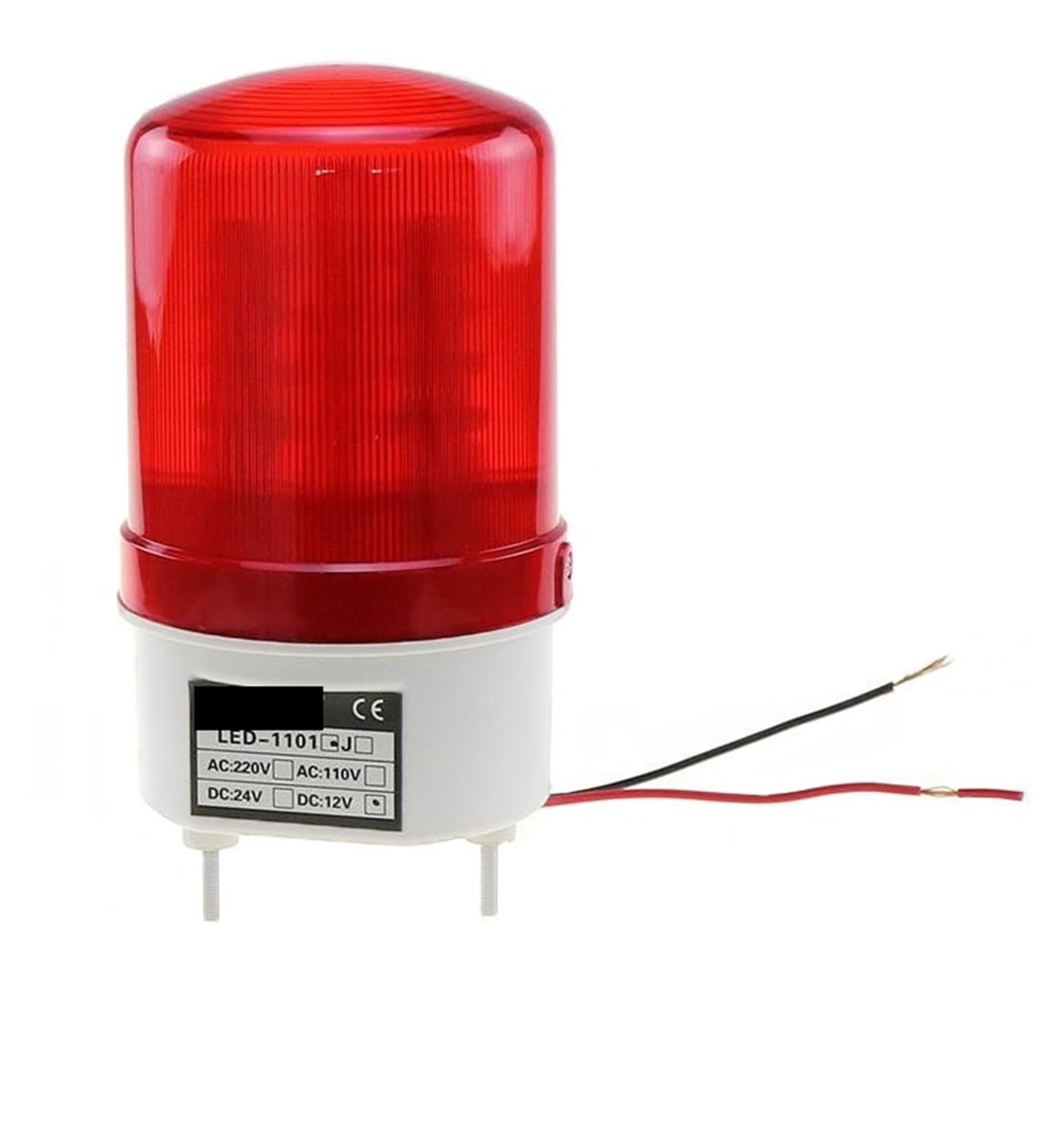 1 sztuka obrotowa lampa LED stroboskopowa lampa alarmowa światło syrena żółta niebieska czerwona zielona LED światło ostrzegawcze brak 12 V 24 V 110 V (Blue 220 V)