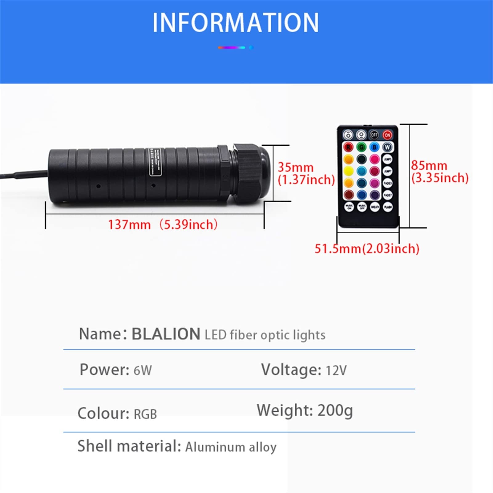 1. 2V 6W RGB. Światło gwiazdy dachowej samochodu PROWADZONY światłowodowe Bluetooth Aplikacja Kontrola muzyki 2m 0.75mm 150~450PC Starry Sky Effect Kit Light Wysoka Wydajność(150pcs 0.75mm 2M)