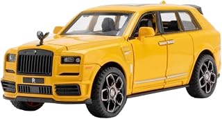 for 1:36 Rolls-Royce Cullinan Alloy Car Model Simulation Sound and Light Toy Car Model Collection Gift(Yellow)