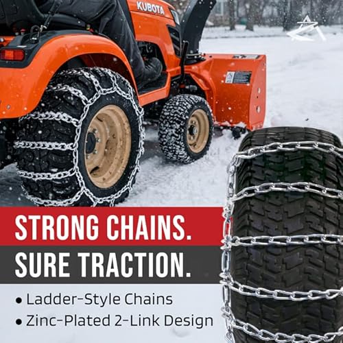 image for The ROP Shop Pair 2 Link TIRE Chains 23x9.50x12 for MTD/Cub Cadet Lawn