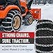 The ROP Shop | New Pair 2 Link TIRE Chains 24x12-12 for Garden Tractors/Riders/Snowblower
