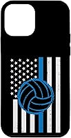 Vista 16 de US Flag Blue Line Volleyball Vintage Patriotic Police Cop Case for iPhone 17