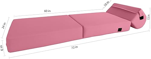 Miniatura 102 de Sofá cama plegable color gris de espuma, 6 pulgadas. Grosor x 32 pulgadas, ancho x 70 pulgadas. Cama de Invitados, cama plegable con espuma de alta