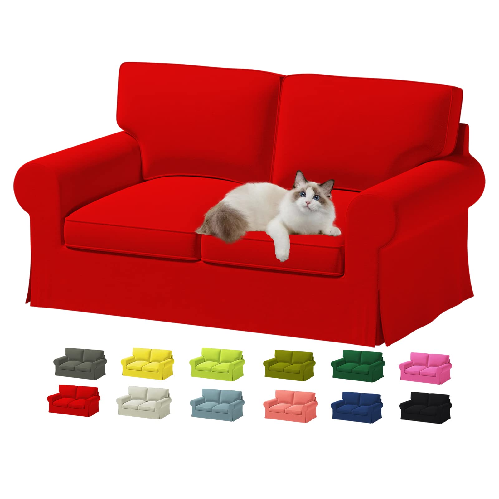 IKEA EKTORP ソファカバー 赤 2人掛け 001.667.74 廃盤 Amazon.com: Custom Made Ektorp Loveseat Couch Velvet Replacement