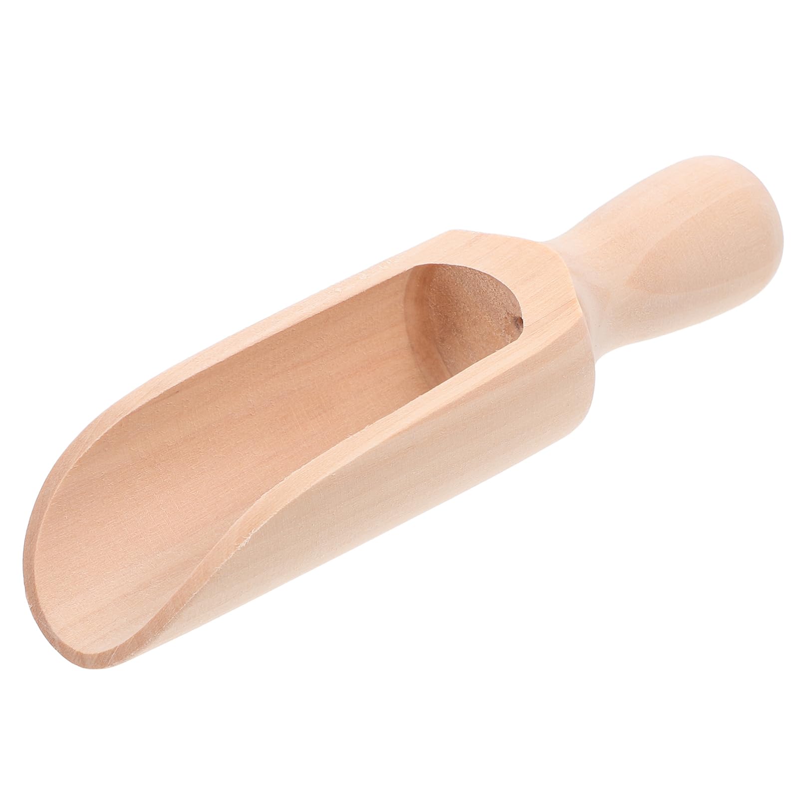 MOLUCKFU Salt Spoon Small Wooden Spoon for Tea Coffee Sugar Short Handle Kitchen Utensil for Family Restaurant Hotel