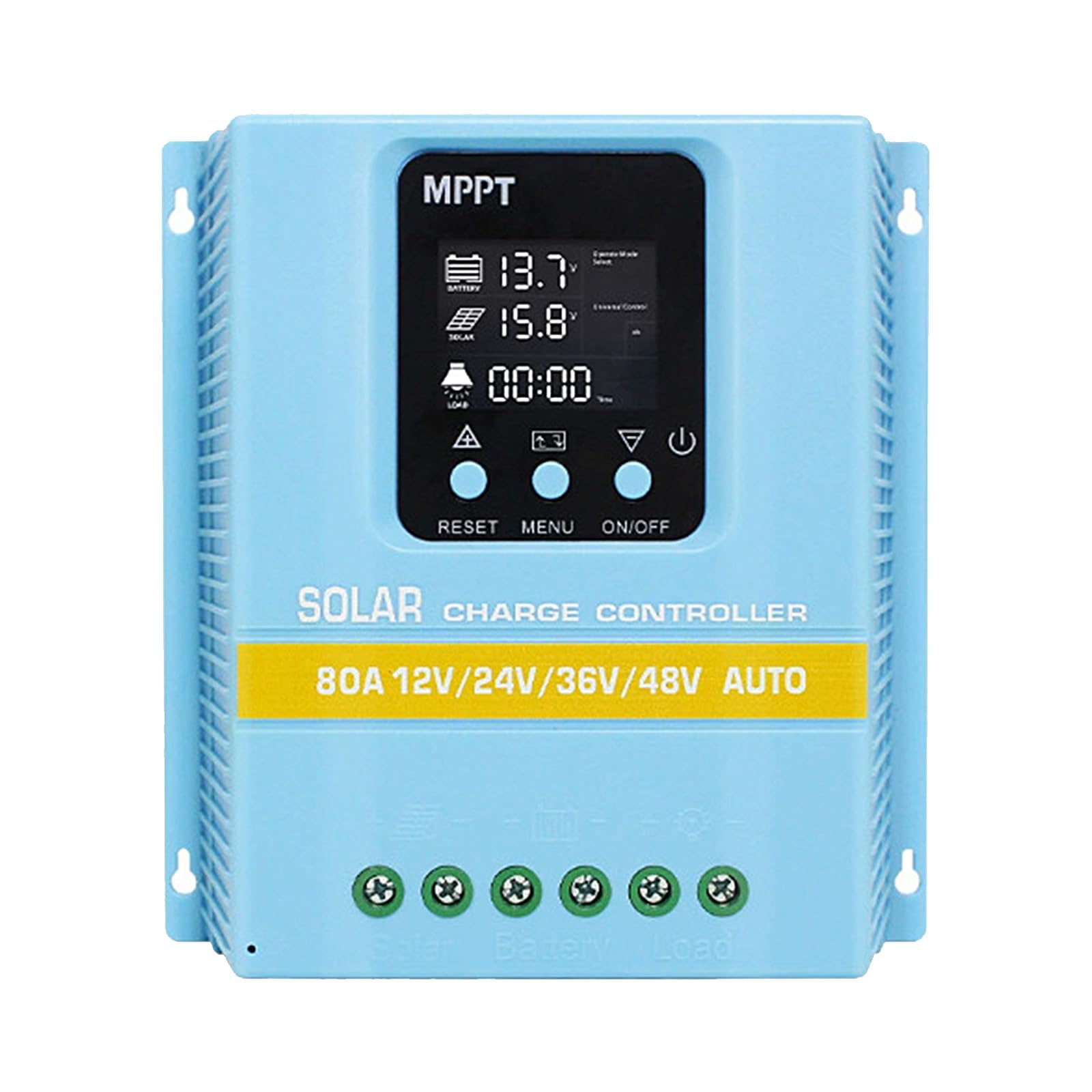 Pangboer 80A Mppt Solar Charging Controller With Lcd Backlight Display Auto For 12V / 24V / 36V / 48V Devices Mppt Solar Charging Controller With Lcd Display
