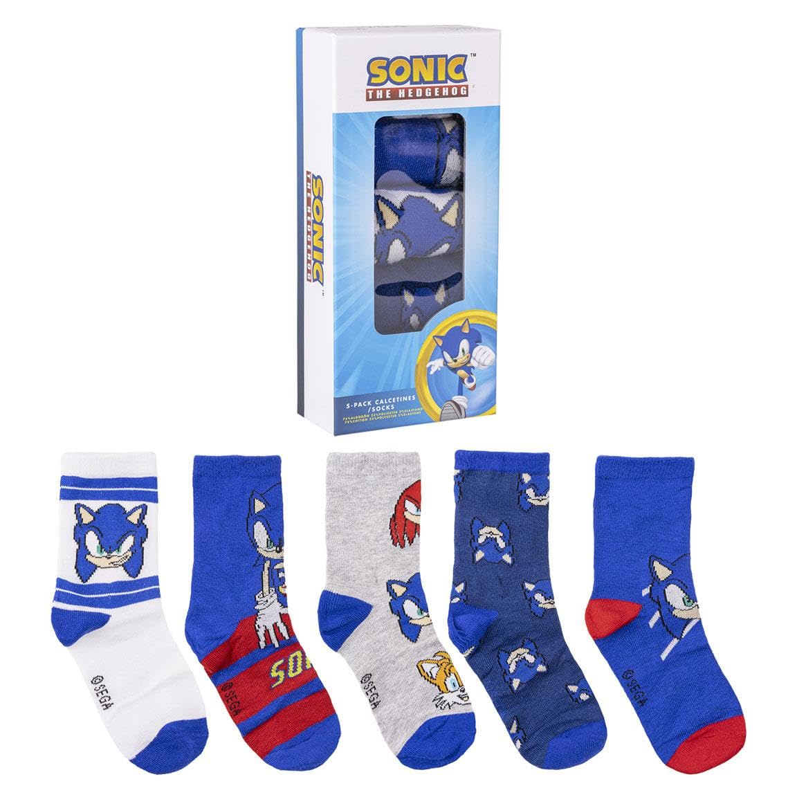 Sonic The Hedgehog Pack Calcetines de Sonic Calcetines Niños