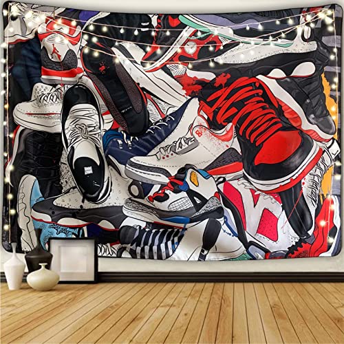 Sneakerhead Tapestry for Bedroom Birthday Party Decorations Multi-Color poster