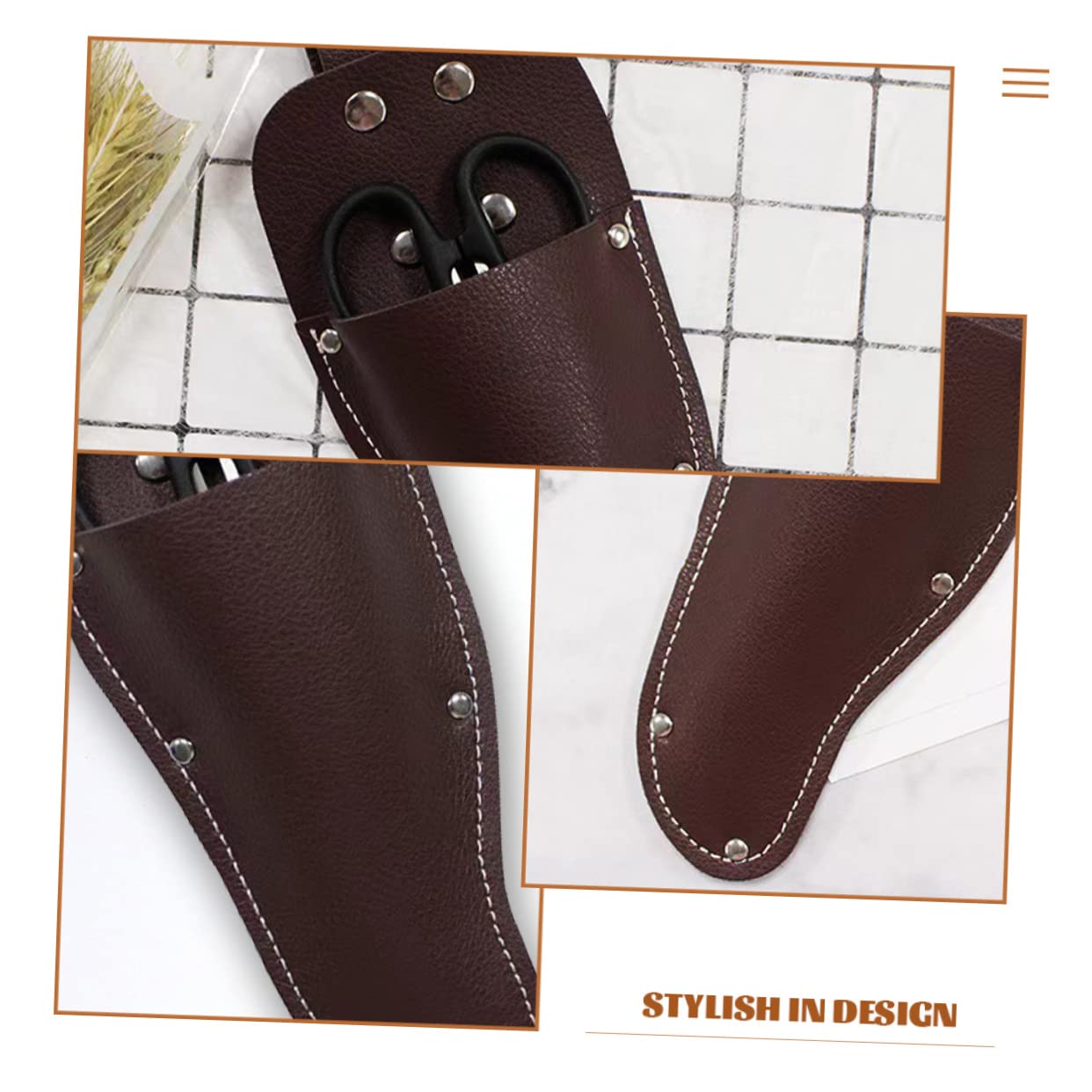 Hemobllo custodia in pelle per cesoie da potatura potatori a mano borsa a forbice Forbici coltelli gardiun Pinze rivestimento in pelle forbice da potatura caso potatore Pelle bovina