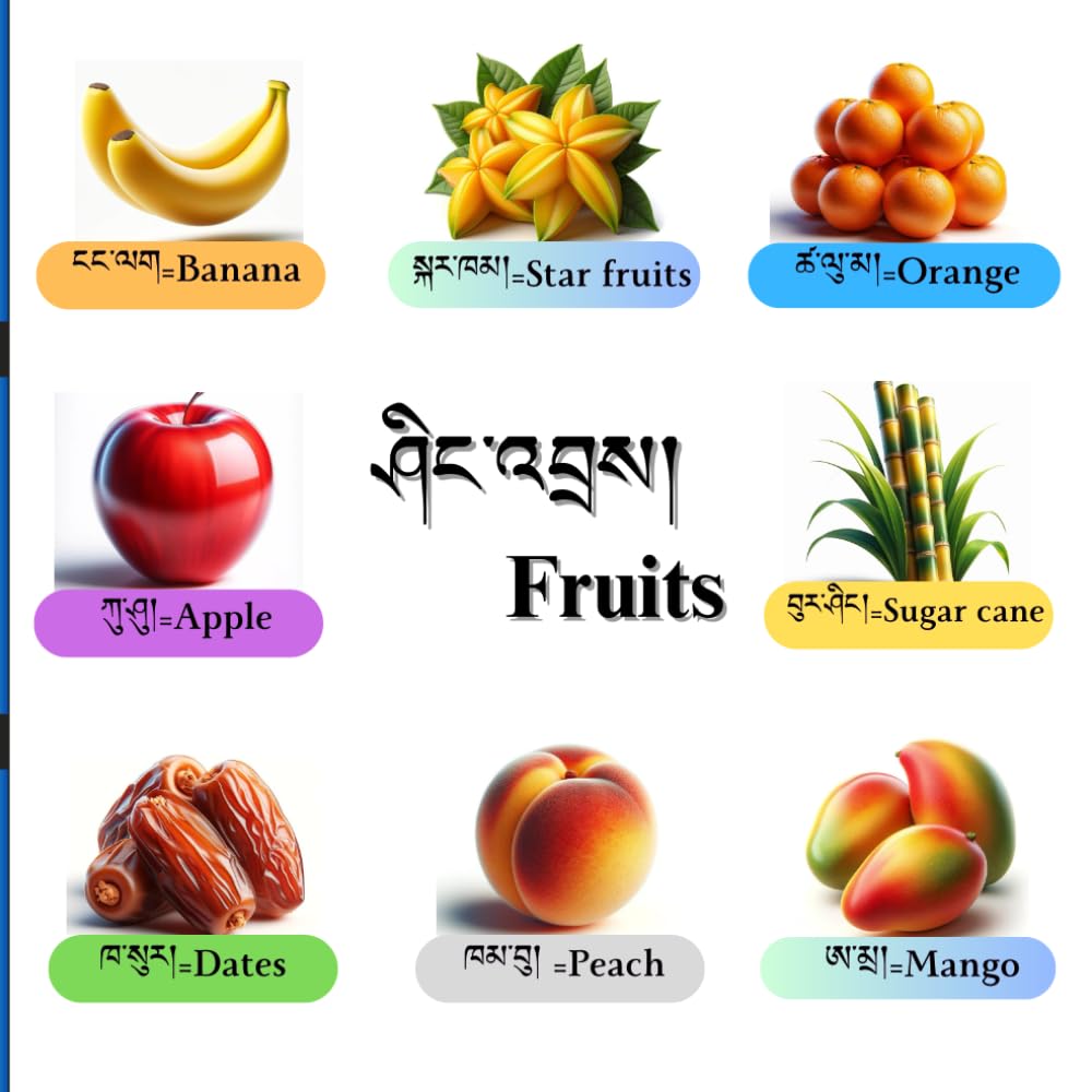 Amazon | Fruit names In Tibetan (Tibetan Basics for little